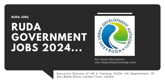 Ravi Urban Development Authority, RUDA Jobs 2024