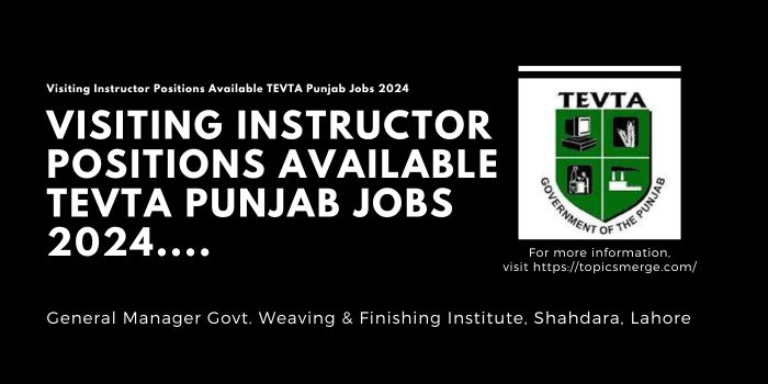 TEVTA Punjab Jobs 2024