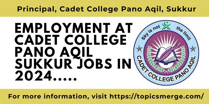 Employment at Cadet College Pano Aqil Sukkur Jobs In 2024