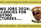 LCWU Jobs 2024: Vacancies for Visiting Lecturers